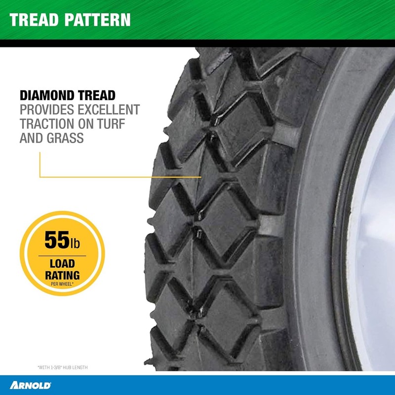 7" Universal Replacement Steel Wheel with 55 lb. Load Rating, Black Pack of 2 gallery