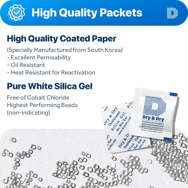 Dry & Dry 1 Gram [ 1000 Packets ] Silica Gel Pure and Safe Silica Gel Packs Desi gallery