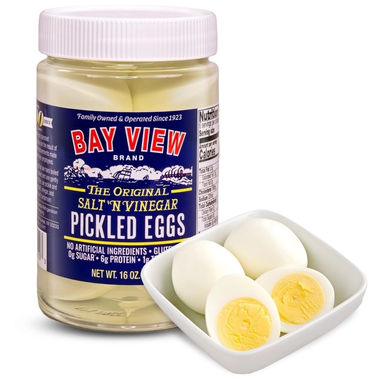 2 PK - Bay View The Original Salt 'N Vinegar Pickled Eggs Gluten-Free 16 oz gallery