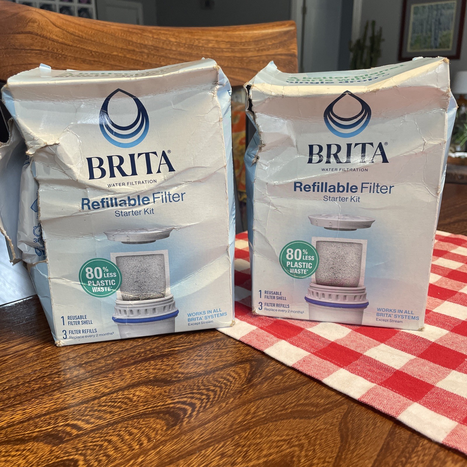 NEW torn packaging Brita Refillable Water Filter Starter Kit X 2 Pack gallery