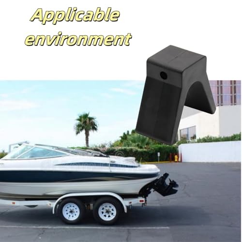 V-Shape Boat Trailer Bow Stop, 2" Width 4" V-Span Rubber Bow y Block, V-Style gallery