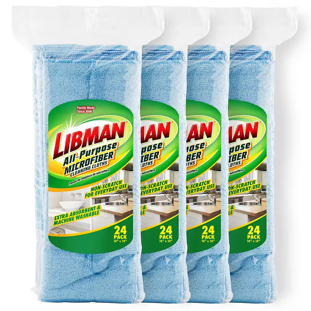 14 In. X 14 In. All-Purpose Microfiber Cloth Towels (96-Pack)