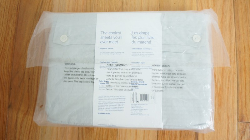 Casper Hyperlite 100% Lyocell Full/Queen Duvet Cover, Gray. Brand New. gallery