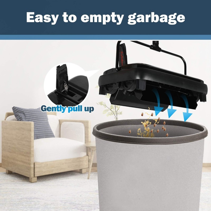 Mini Carpet Sweeper - Lightweight, No Noise, Manual Hand Push for Easy Cleaning gallery