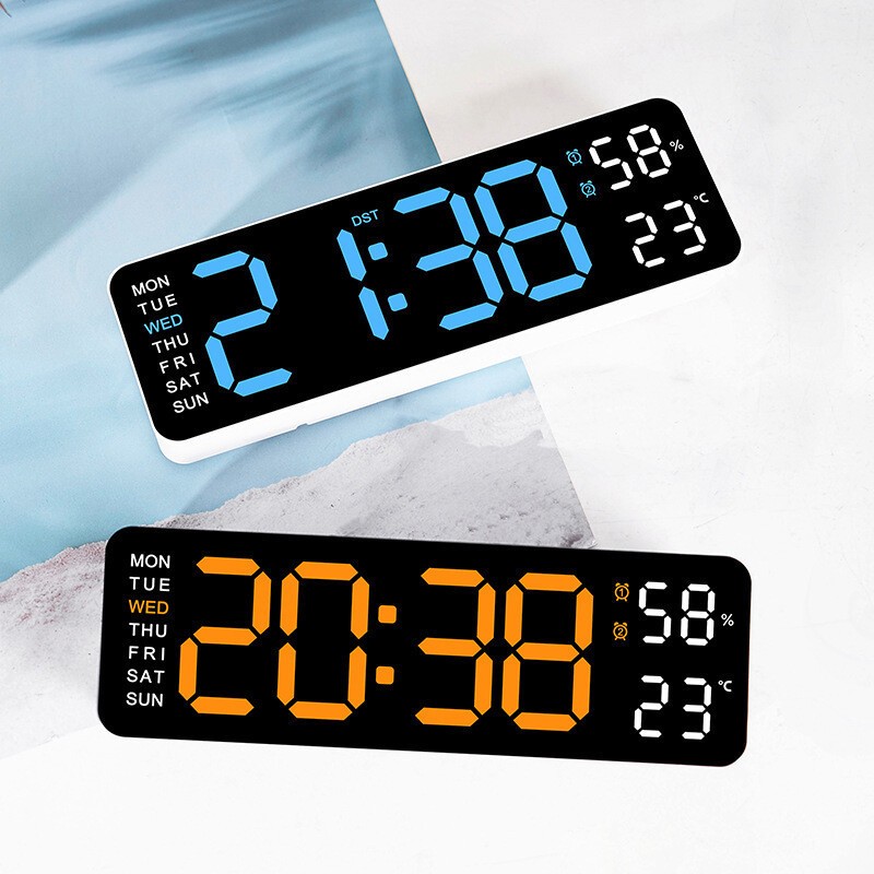 Digital LED Large Display Wall Desk Alarm Clock W/ Calendar Temperature Date √ gallery