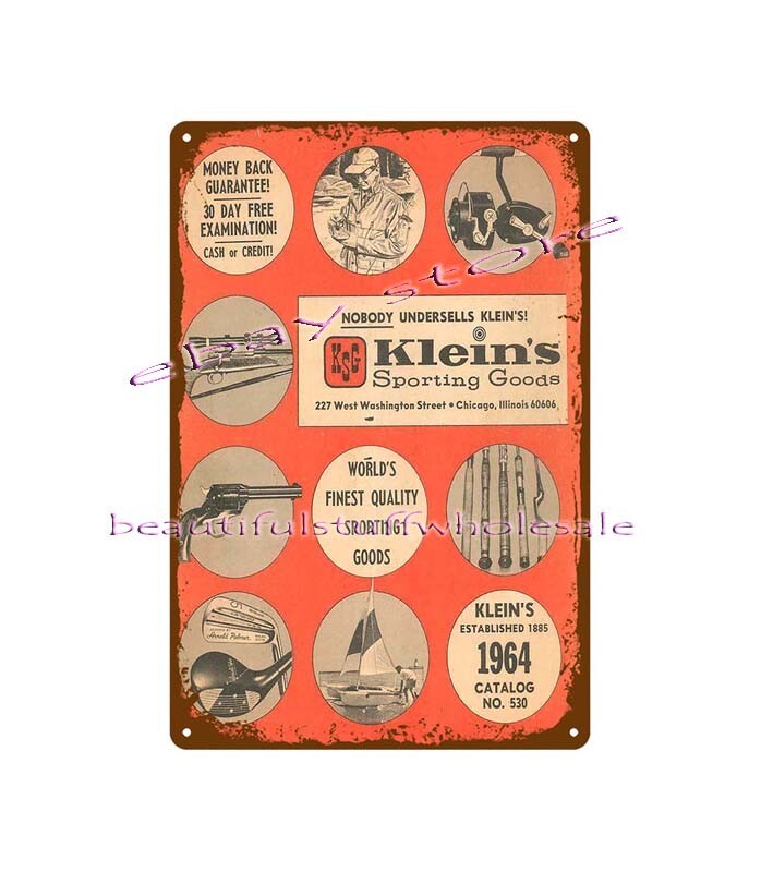 1964 Sporting Goods Catalog cover Rifles Golf fishing metal tin sign gallery