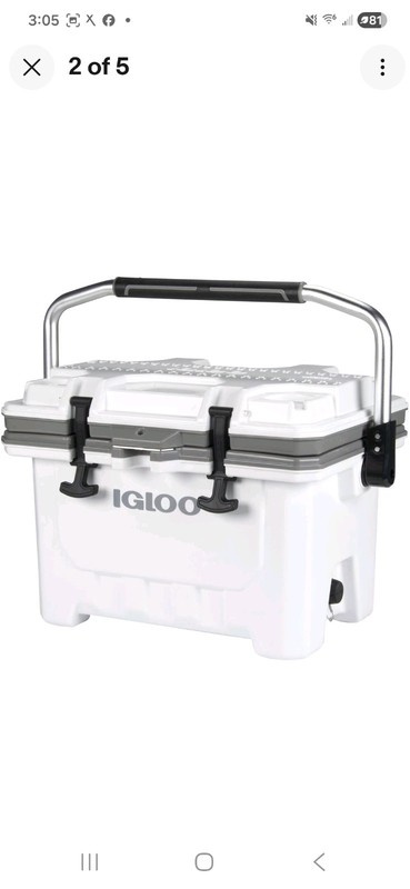 ​Igloo IMX 24 Qt Hard Cooler White Ice Chest 35 Can Tailgate Camping Marine Seal gallery