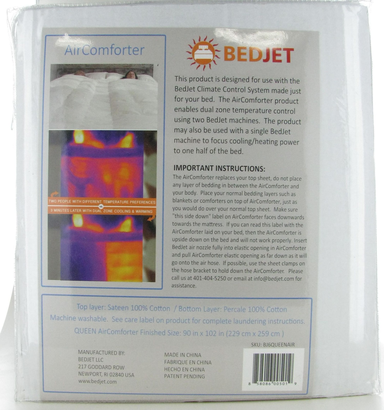 BedJet Aircomforter Queen Sheet Dual Zone Temperature Control, BJ6QUEENAIR gallery
