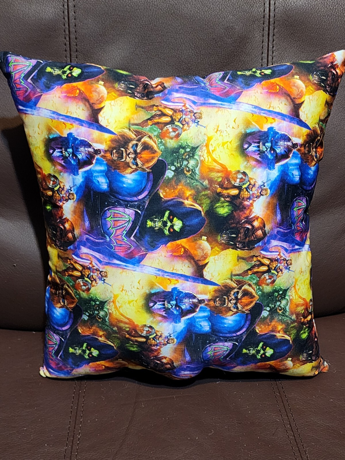 NEW Handmade Handcrafted He-Man 80s Cartoon Tv Show Travel throw pillow 12"X11" gallery