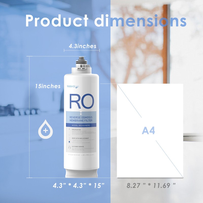 Waterdrop WD-G3-N2RO Filter, Replacement for WD-G3-W Reverse Osmosis System gallery