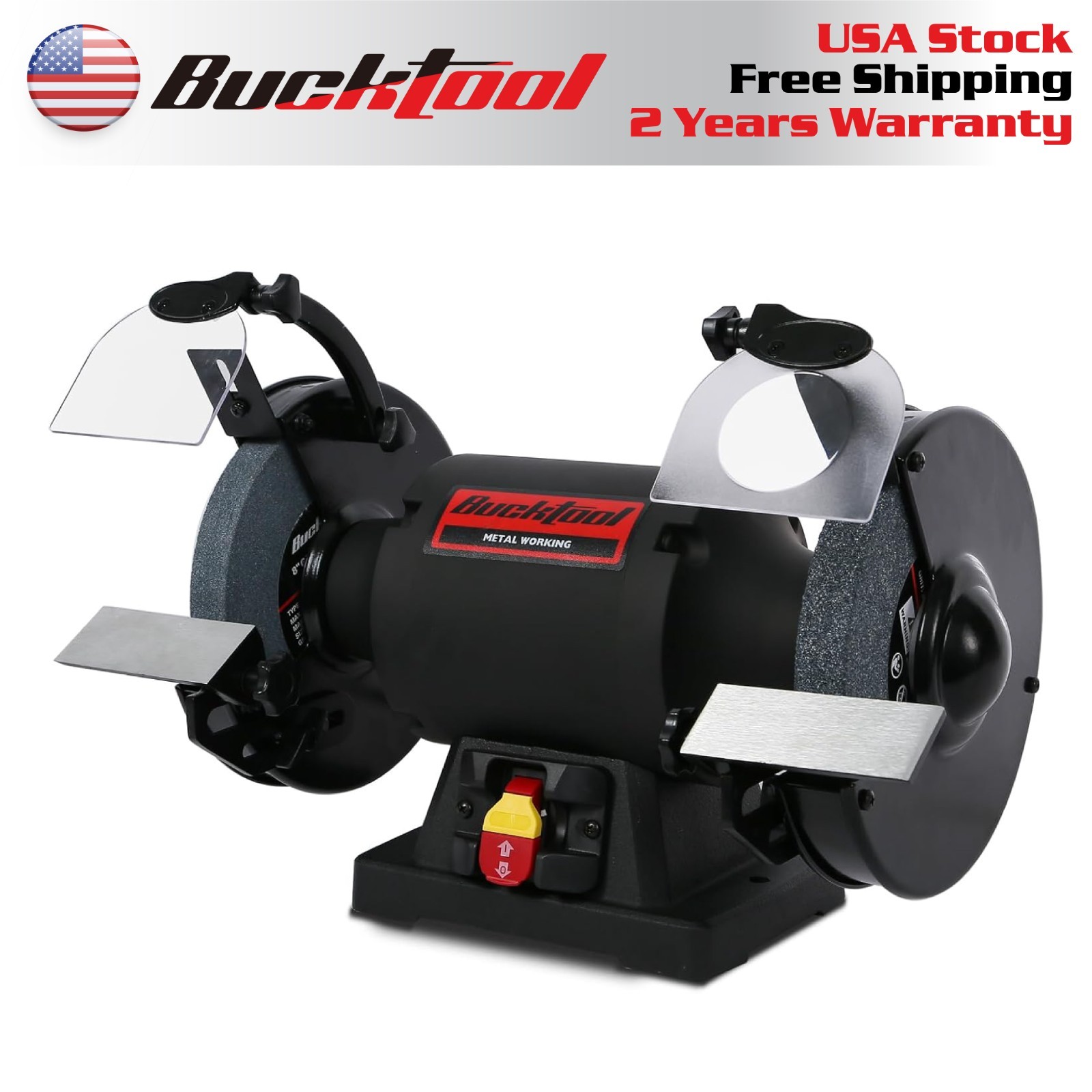 BUCKTOOL 1.0 HP 8 Inch High Speed Bench Grinder, 4.8A 3590 RPM Table Grinder gallery