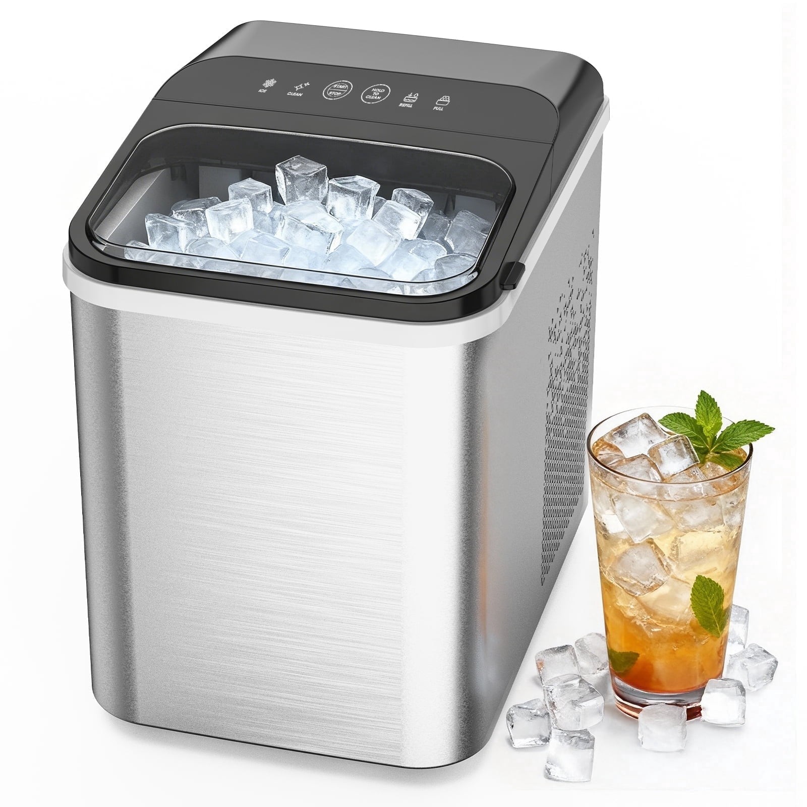 NICWIN Nugget Ice Maker Countertop Portable Ice Machine, 34 lb/Day, gallery