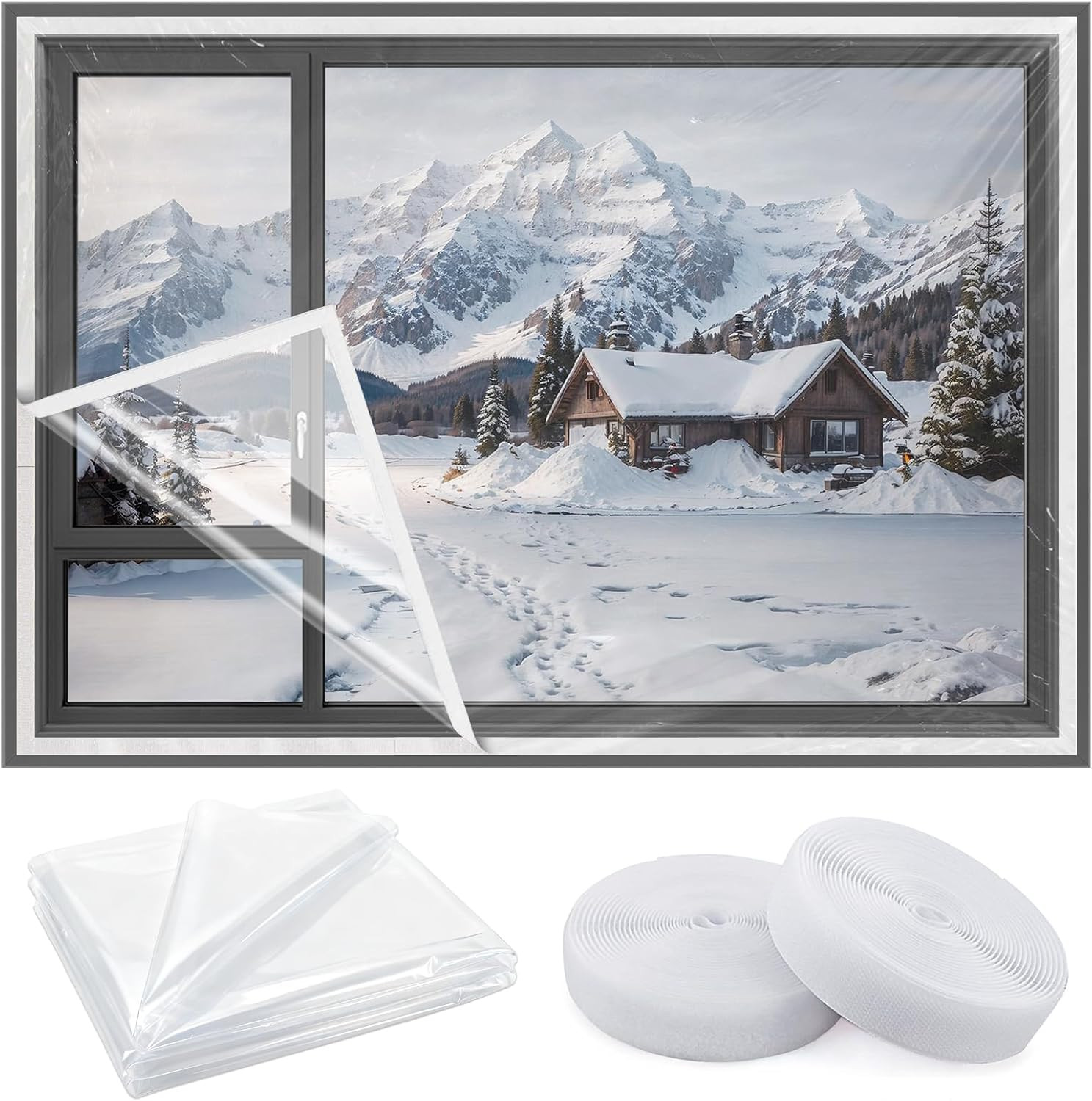 Window Insulation Kit - 75 in X 79 in Clear Plastic Shrink Film gallery