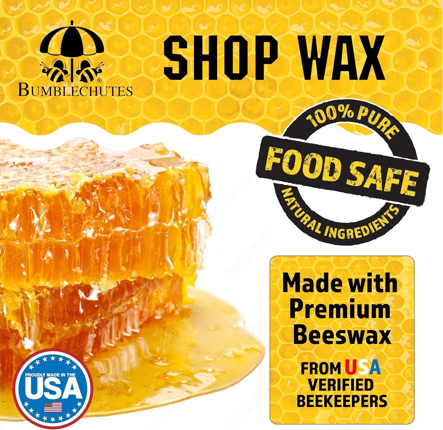 Bumblechutes All-Purpose Shop Wax Starter Kit- All Natural Metal and Wood Wax gallery