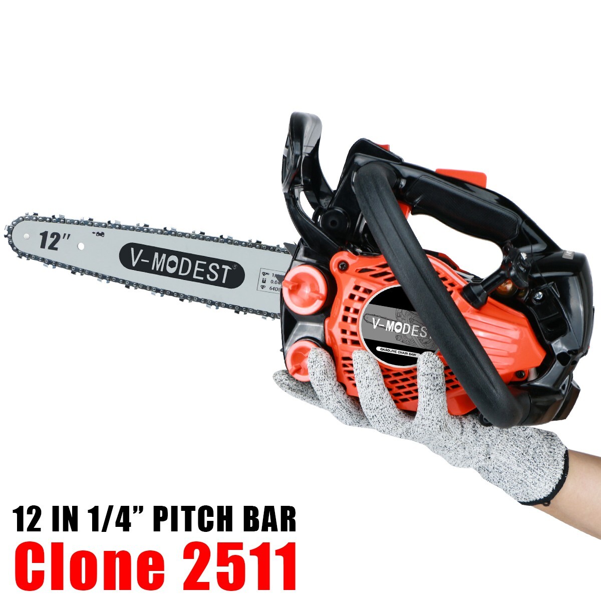 2511 12" Compact Top Handle Chainsaw Gas Power 25CC Climbing Saw 1/4” PITCH BAR gallery