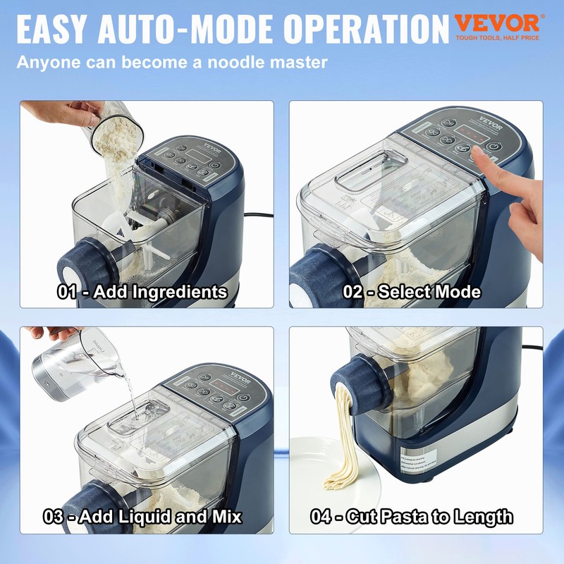 VEVOR Electric Pasta Maker Automatic Noodle Making Machine with 8 Pasta Shape gallery