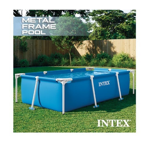[SALE] Intex 86in x 23in Rectangular Frame Above Ground Splash Swimming Pool gallery