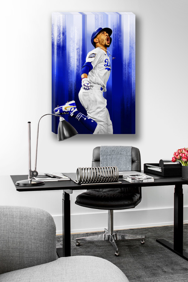 Los Angeles Dodgers MOOKIE BETTS Poster Photo Painting Artwork on CANVAS Art gallery