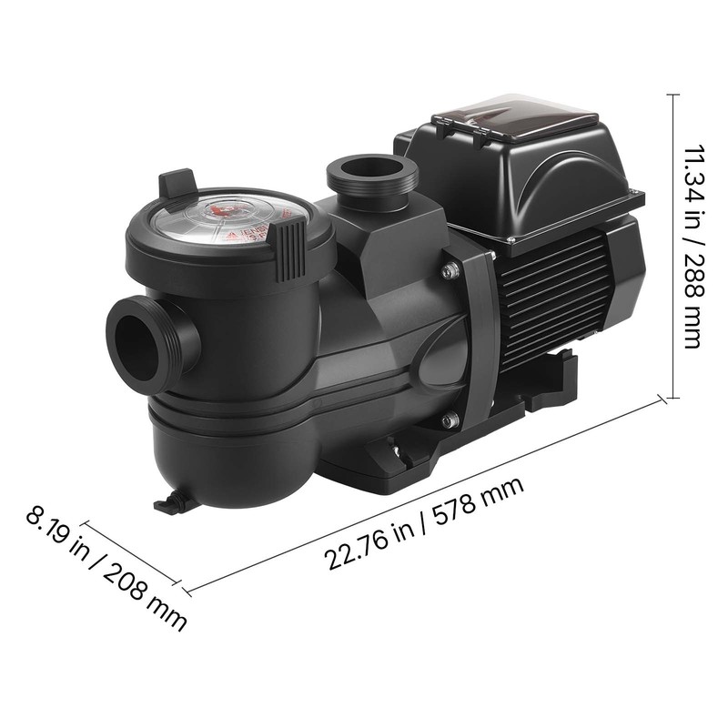 Uimoso Variable Speed Pool Pump 1.5 HP 220V, 132 GPM for Inground Ground Pools gallery