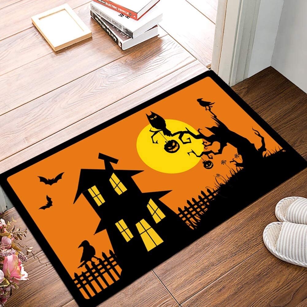 Halloween Doormat Non Slip Front Door Mat, Easy to Clean Low Profile Mat for Ent gallery