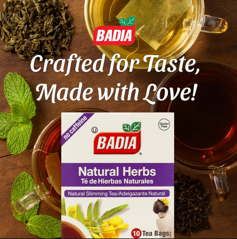 Badia Natural Herbs Tea, 10 Tea Bags – Herbal Blend for Brewing Hot or Iced Tea gallery