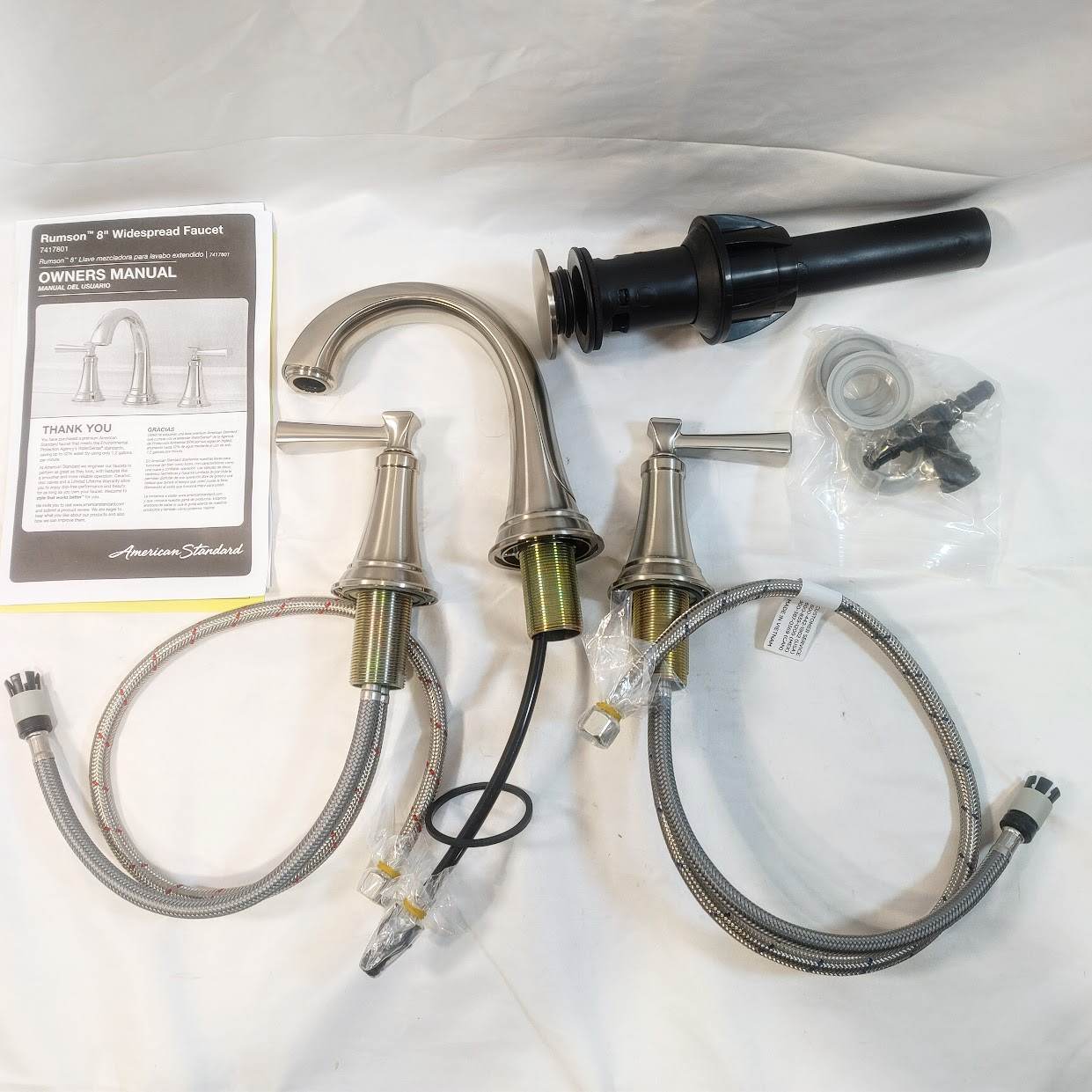 American Standard Rumson Widespread Bathroom Faucet Brushed Nickel 7417801.295 gallery