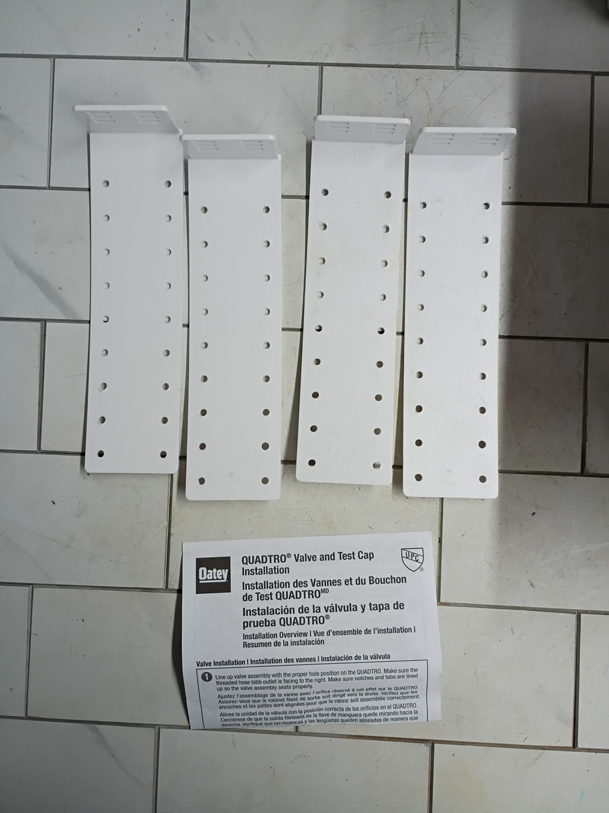 Oatey Quadtro Washing Machine Outlet Box pex crimp 1/4" Turn x 2" Hub 38528 gallery