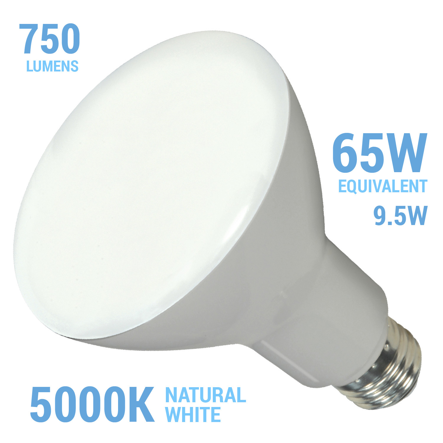 Satco S9623 LED Reflector Bulb 9.5W =65W BR30 5000K 120V Medium E26 750 Lumens gallery