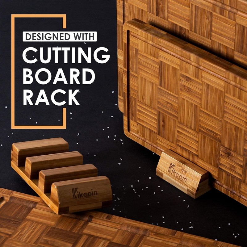 Three-Piece Extra Large Bamboo Cutting Board Set - Durable with Juice Grooves gallery