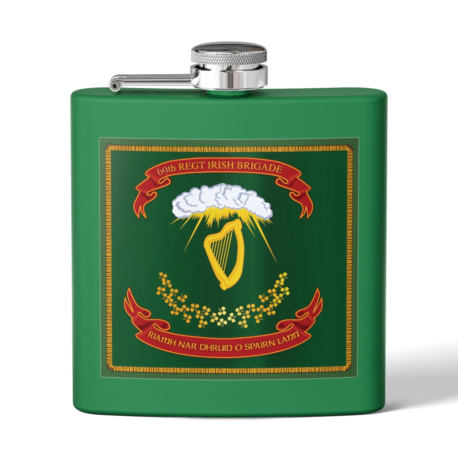 Civil War Irish Brigade Flask: 6oz Stainless Steel Reenactment Gift gallery