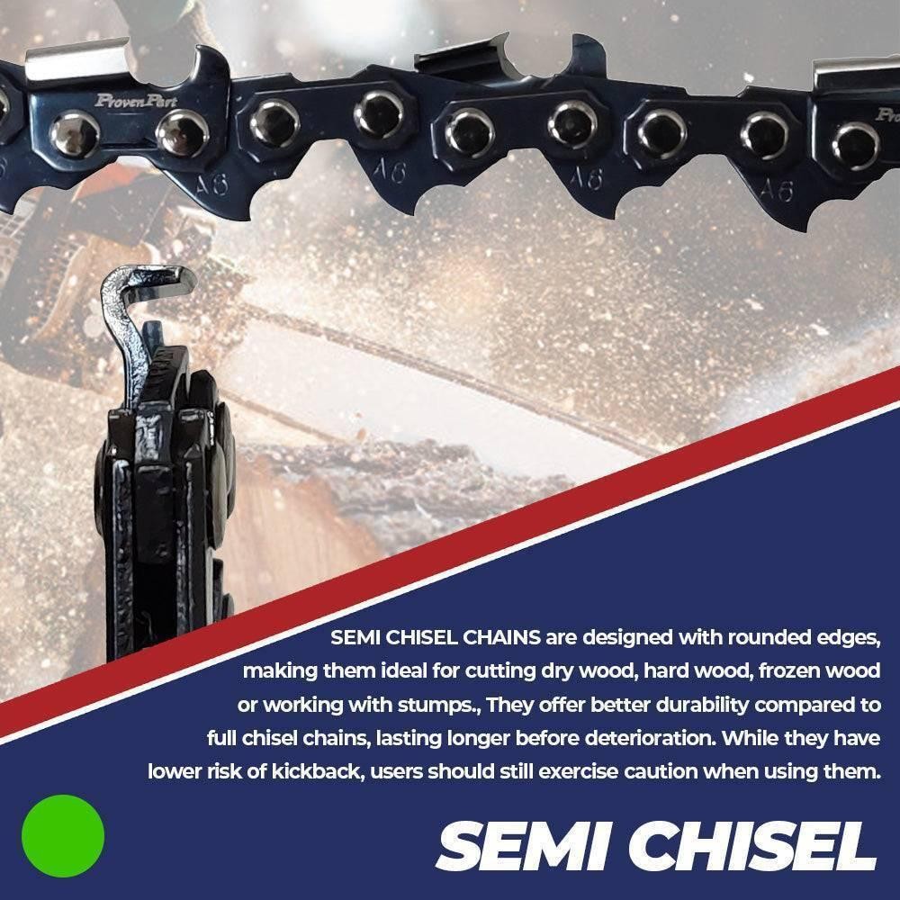 6In Chainsaw Chain 3/8" LP Pitch .043" Gauge 28 Drive Links Fits Milwaukee 2527- gallery