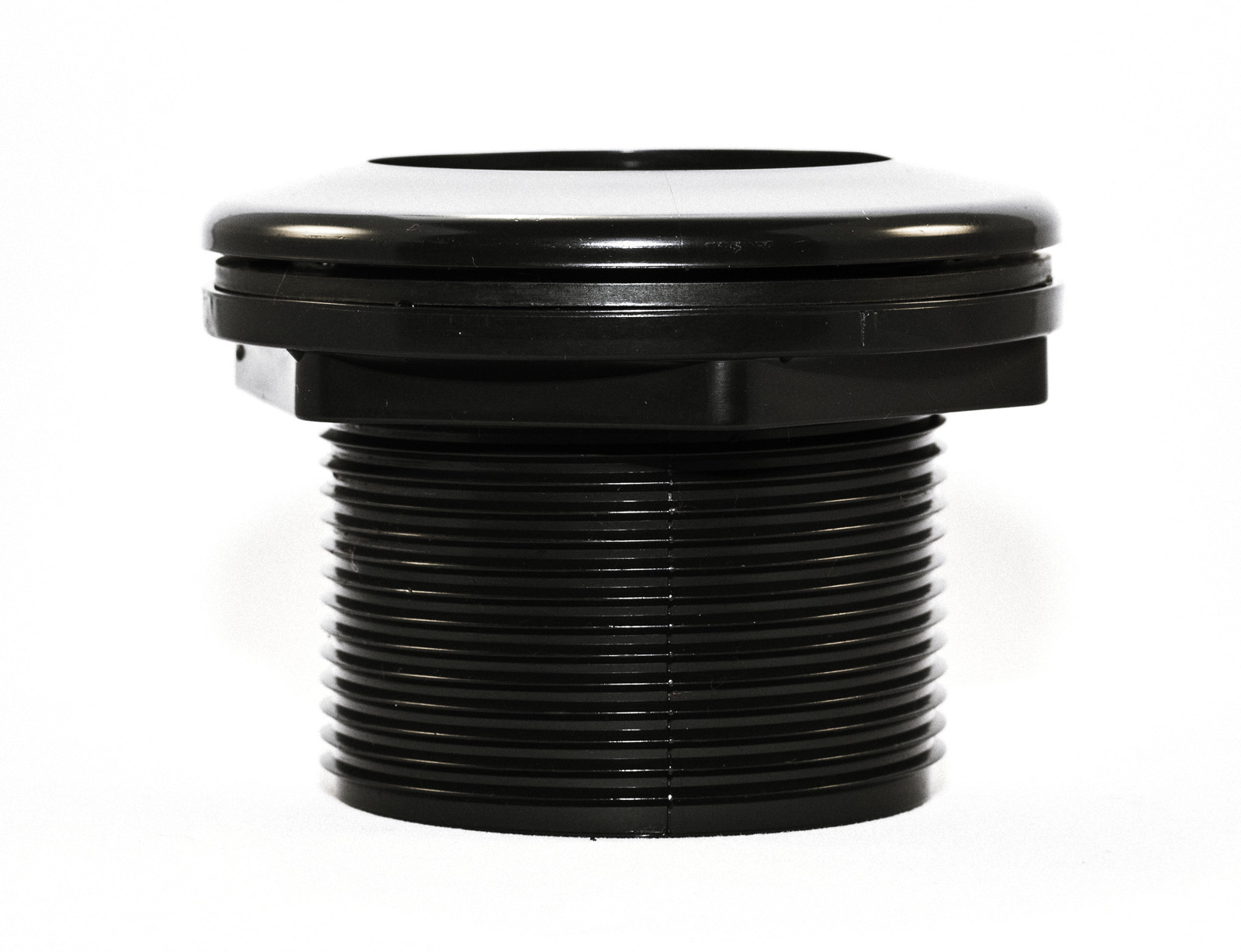 2-Inch - Thread x Thread - ABS Plastic Bulkhead Fitting - Made in the USA gallery
