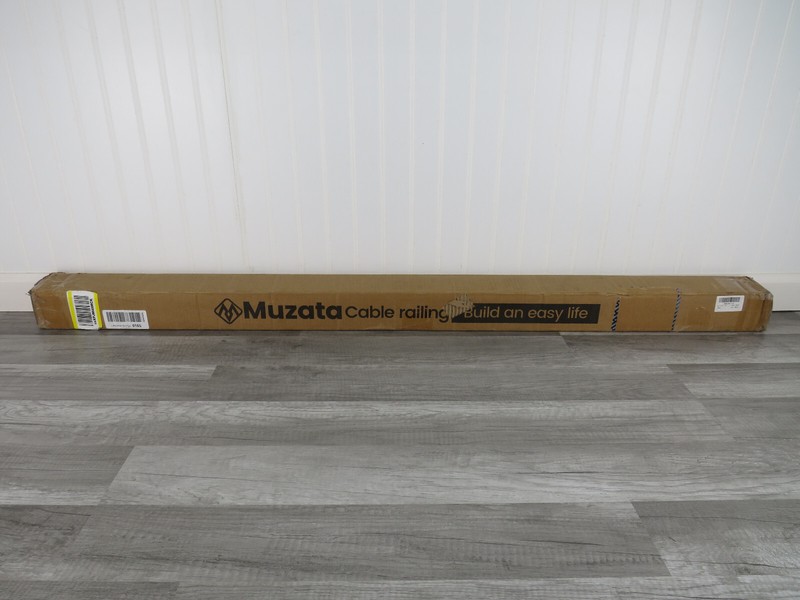 Muzata 1P 42"x2"x2" Black Level Post Drilled Side Mount Cable Railing PF02 BH4L gallery
