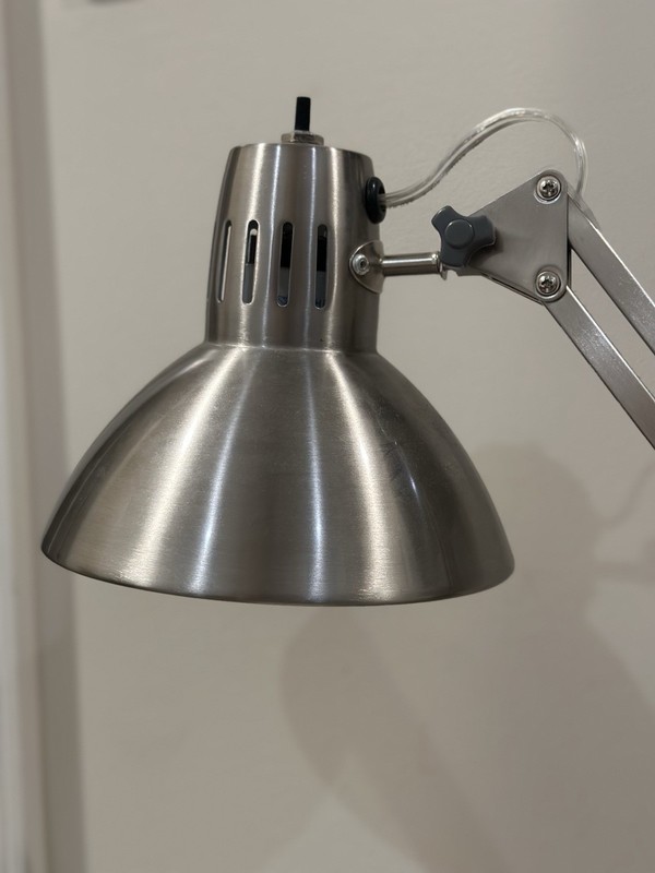 Pixair Lamp 26” Adjustable Matte Silver Desk Lamp with Metal Shade gallery