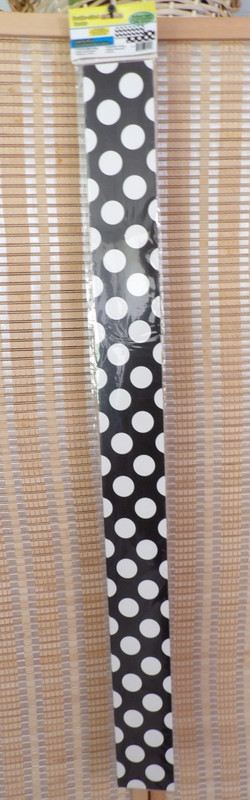 Black & White Zig Zag Chevron Polka Dot Double Sided Border 12 pcs - 36"x3" long gallery