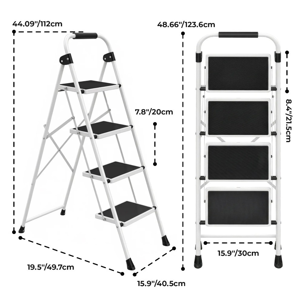 Step Ladder,Ultra-Thin Folding Step Stools 330 lbs Capacity, 2-Inch Thin gallery