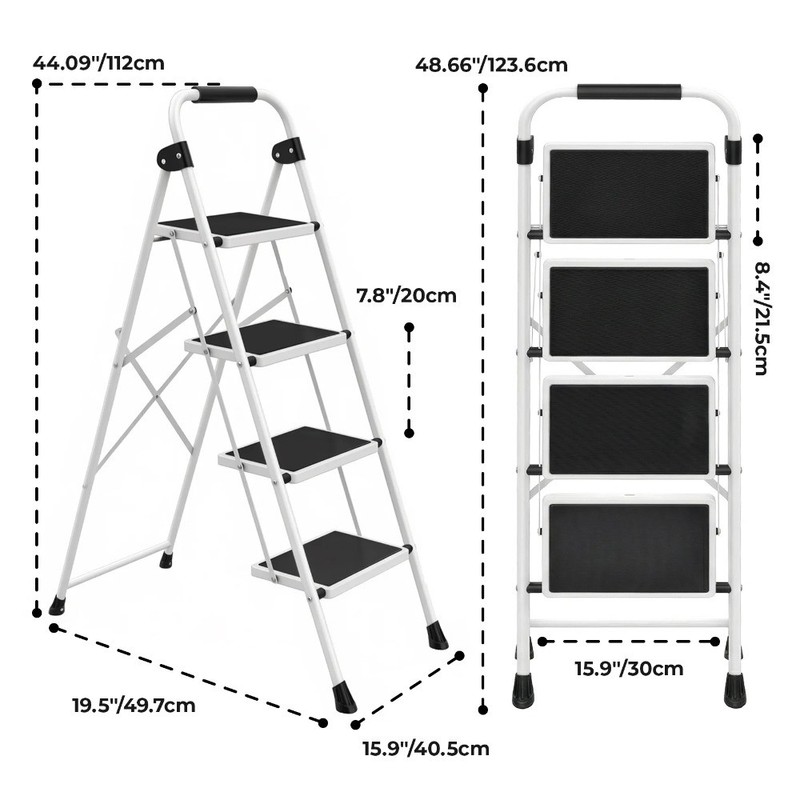 Step Ladder,Ultra-Thin Folding Step Stools 330 lbs Capacity, 2-Inch Thin gallery
