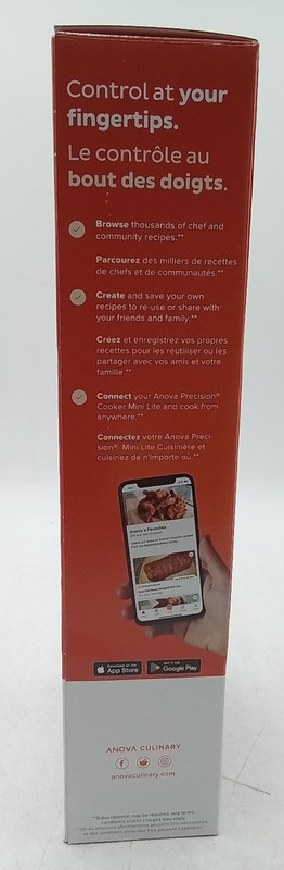 Anova Culinary Sous Vide Precision Cooker Mini 850 Watts Black and Orange gallery