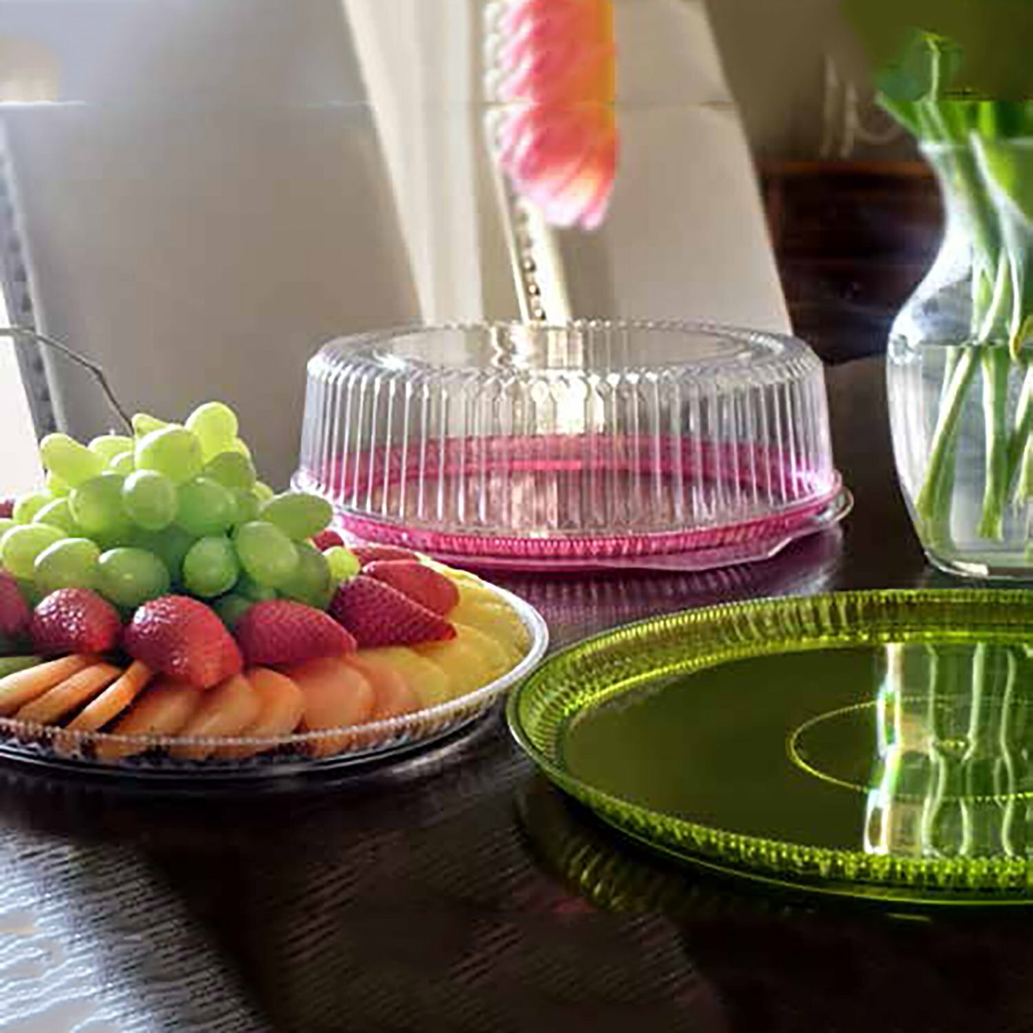 16" Clear Plastic Tray - Events and Casual Use gallery