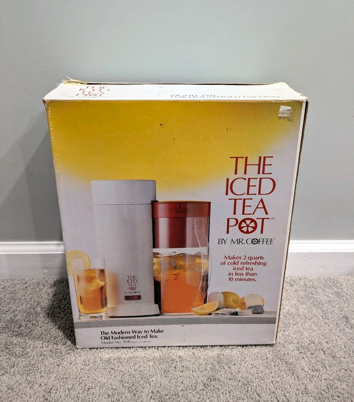 Vintage The Iced Tea Pot Mr. Coffee Model TM1 Red Pitcher Brand New Electronic gallery