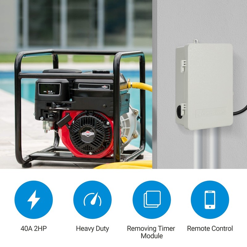 DEWENWILS Pool Timer, WiFi Timer Switch, Heavy Duty 40A 120-277 VAC 2HP ETL List gallery