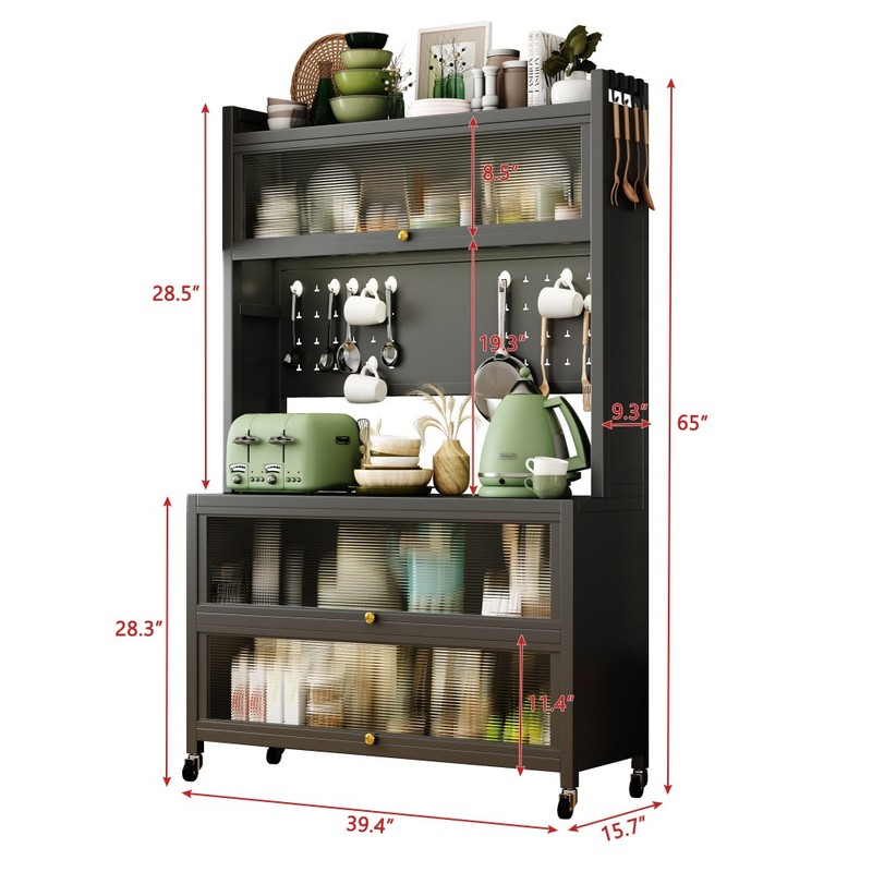 5 Tier Multifunctional Microwave Stand Buffet, Coffee Bar,DJYC1 gallery