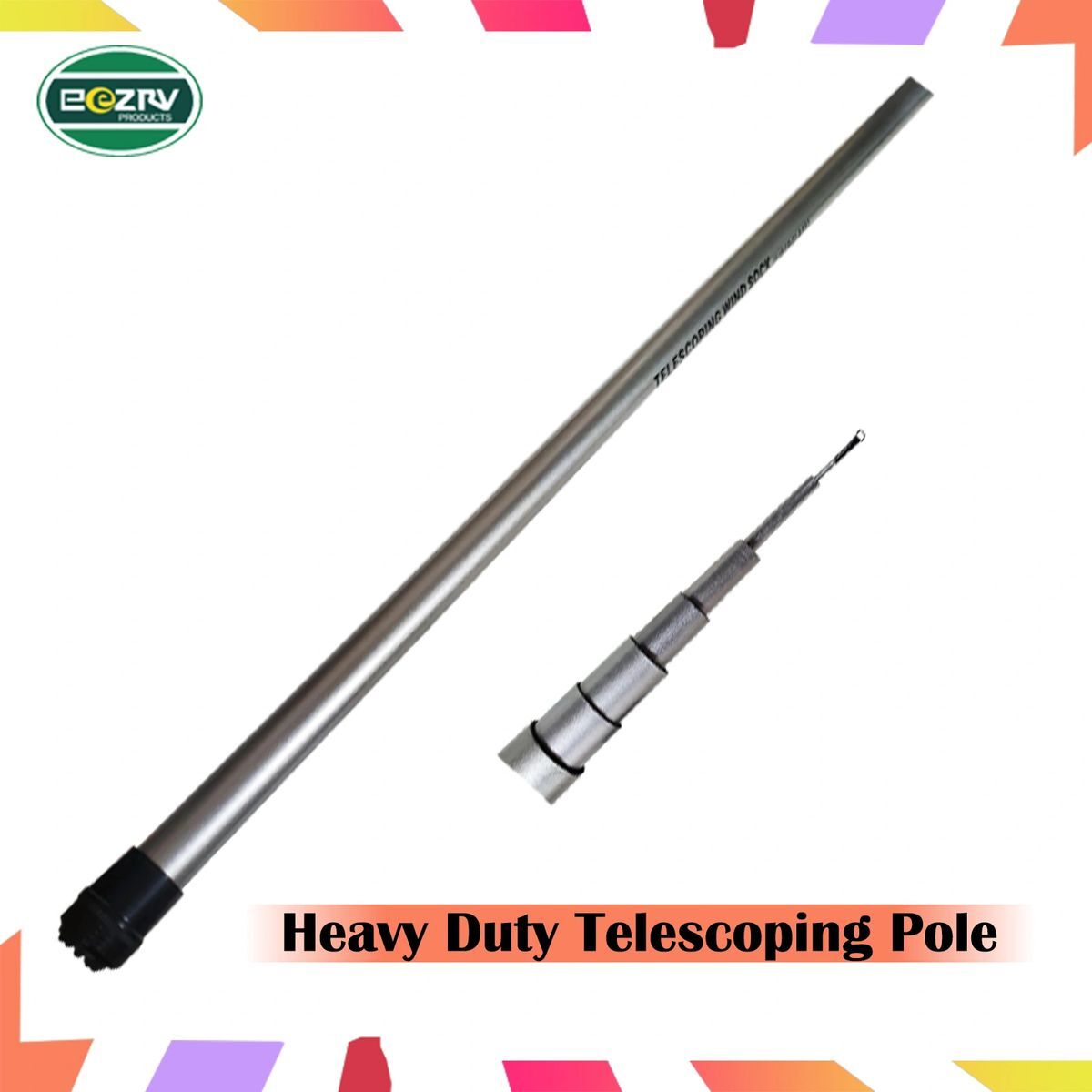 EEZ RV Products Telescoping WindSock Pole 23FT or 32FT Fiberglass gallery