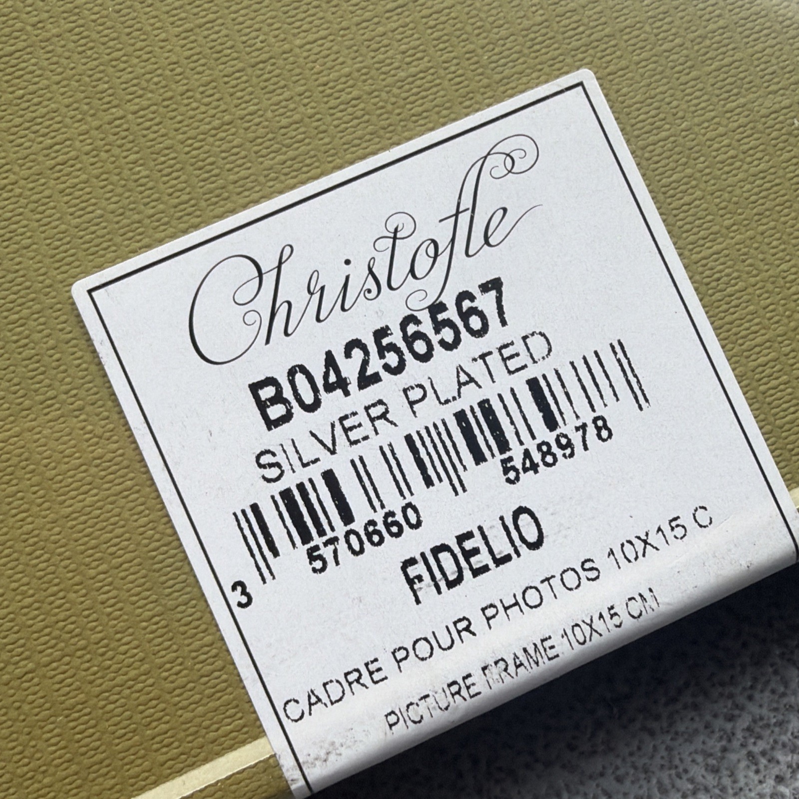 CHRISTOFLE B04256567 SILVER PLATED FIDELIO PICTURE FRAME 10X15cm gallery