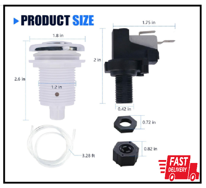 16A On Off Push Button Switch Jetted Whirlpool Jet for Bath Tub... gallery