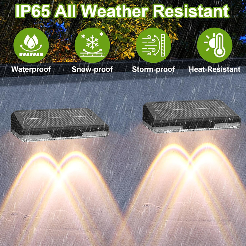 LED Solar Power Fence Lights Deck Door Wall Stair Step Outdoor Garden Decor Lamp gallery