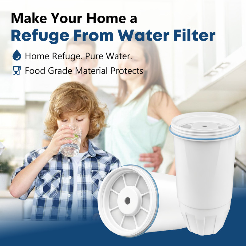 2 Pack Water Filter Replacement Fit for Zero Pitcher and Dispenser ZR-001 ZR-017 gallery