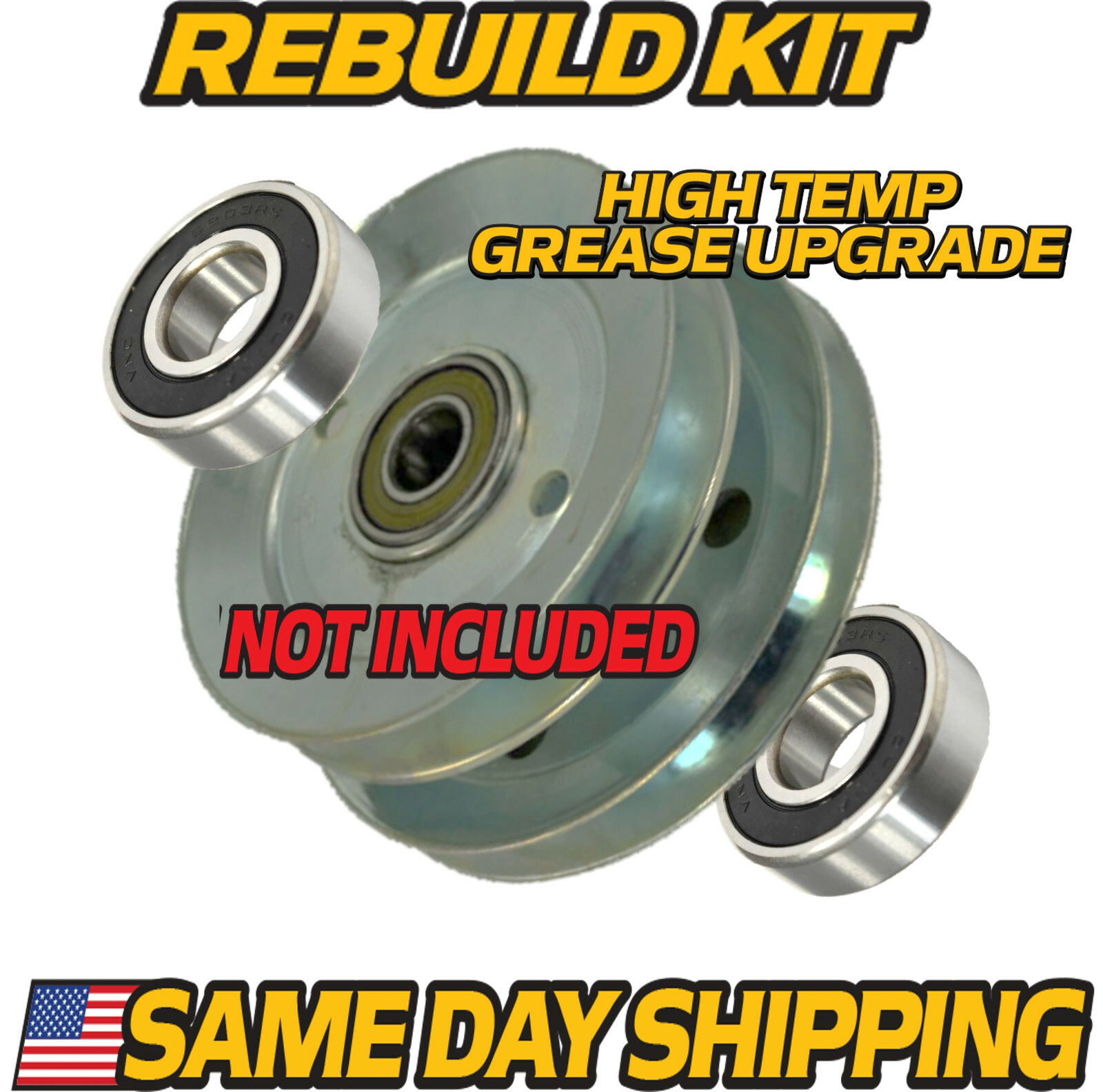 (2 Pack) Bearing Double Pulley Fits John Deere Ztrak 737 757 777 797 7-Iron gallery