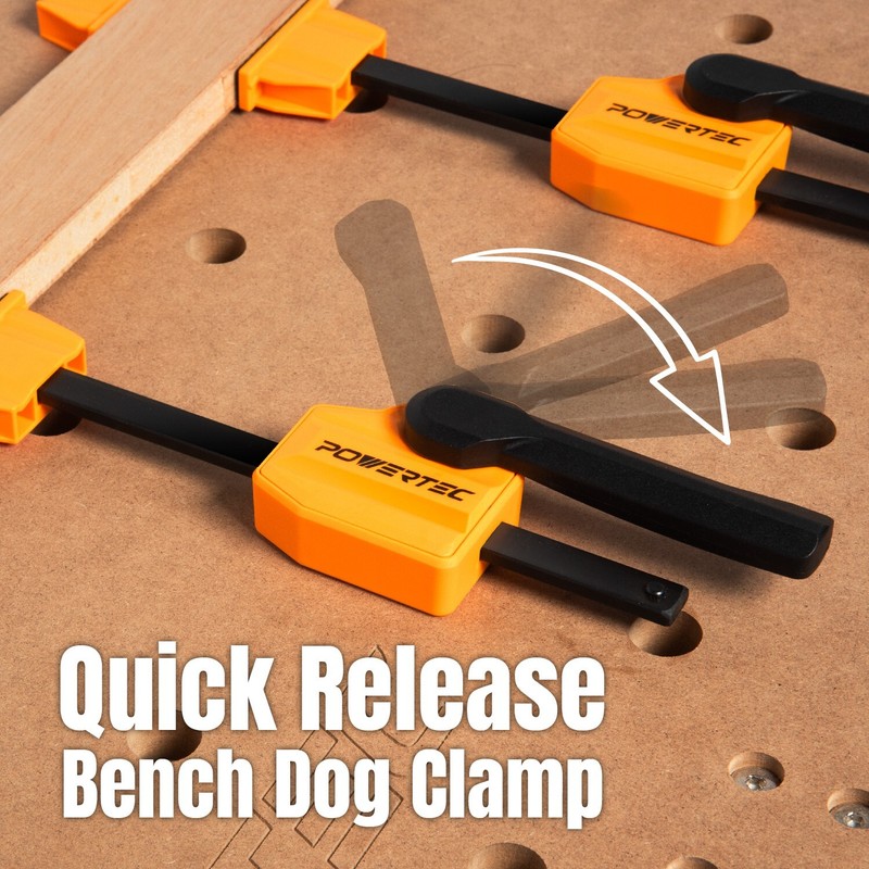 Bench Dog Clamp, Workbench Horizontal Clamps for 3/4" Bench Dog Hole, 2 Pack gallery