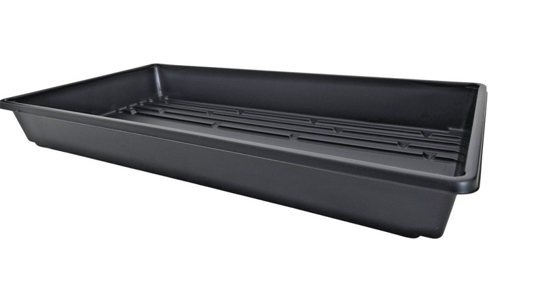 Solid Bottom Trays - No Holes - Black Plastic - Seed Starting Trays - Choose Qty gallery